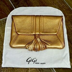 Gigi New York bronze-golden clutch